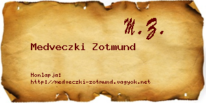 Medveczki Zotmund névjegykártya